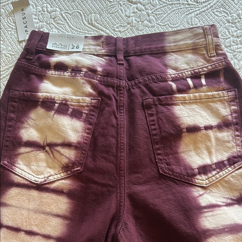 PacSun Raspberry Tie-Dye High Rise Jeans - Picture 4 of 4
